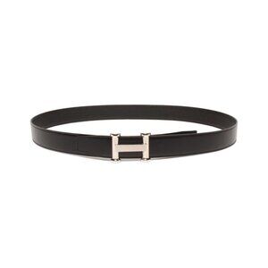Hermes Belt Engraved D Silver Hardware H Buckle Reversible